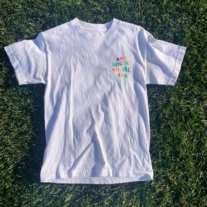 anti social social club white rainbow tee!